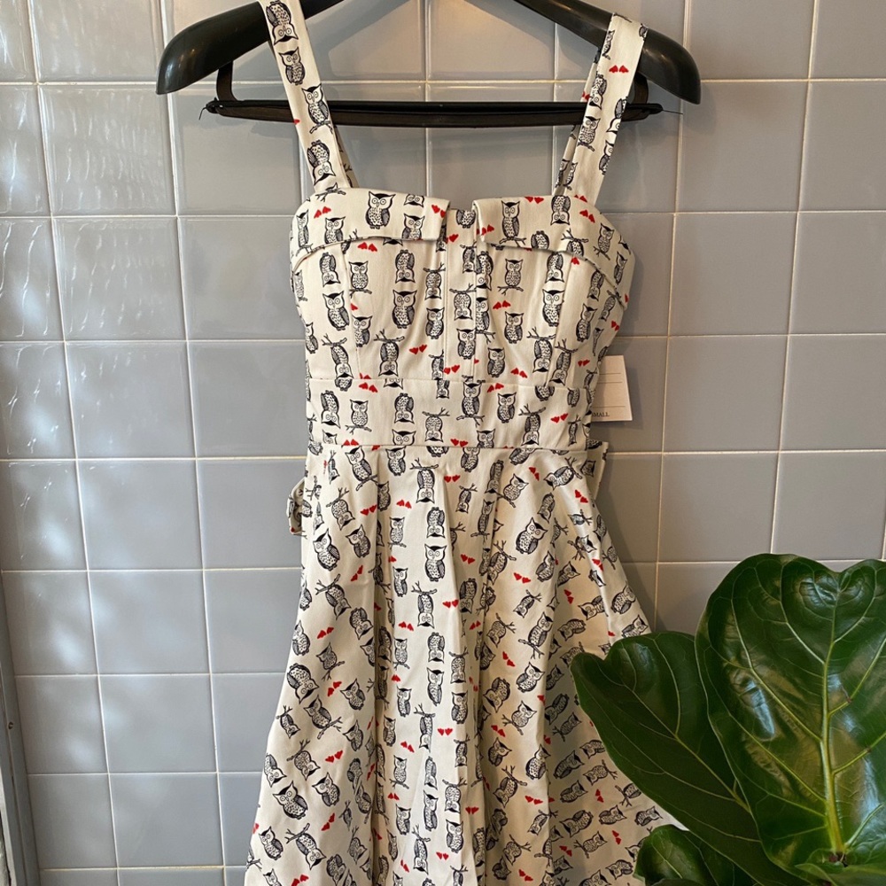 50s Style Dress w/ Owl Print